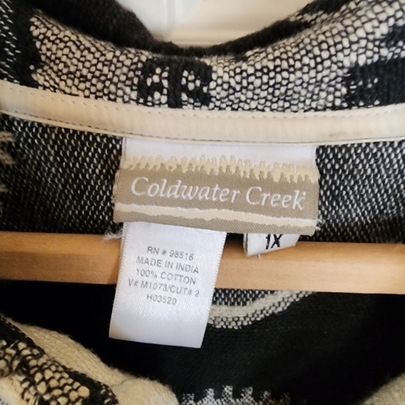 Vintage Coldwater creek tapestry jacket blazer size xl Nordic snowflake scandi - Picture 2 of 9